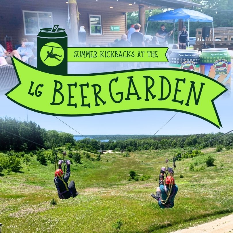 Lg Beer Garden People Ziplining