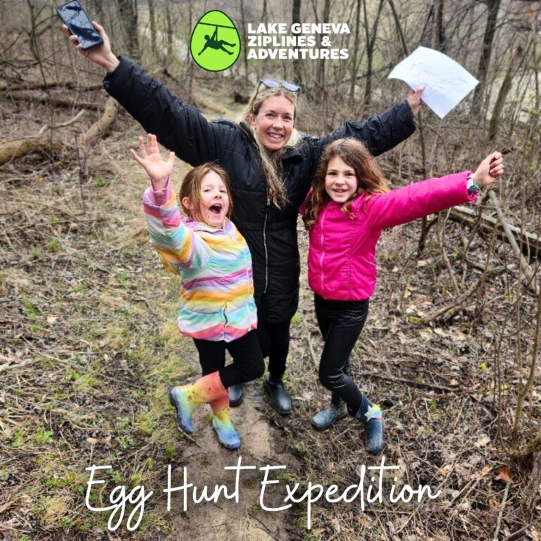 lake geneva zip line egg hunt event