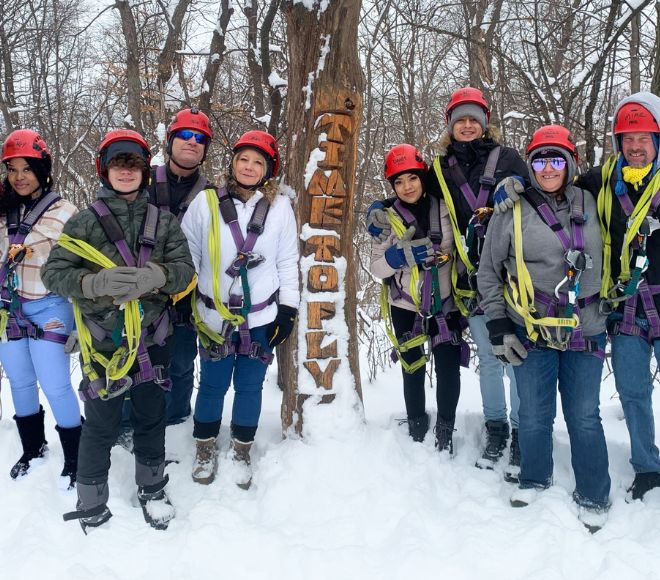 lake geneva team building zip line groups