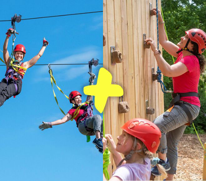ziplining and climbing tower